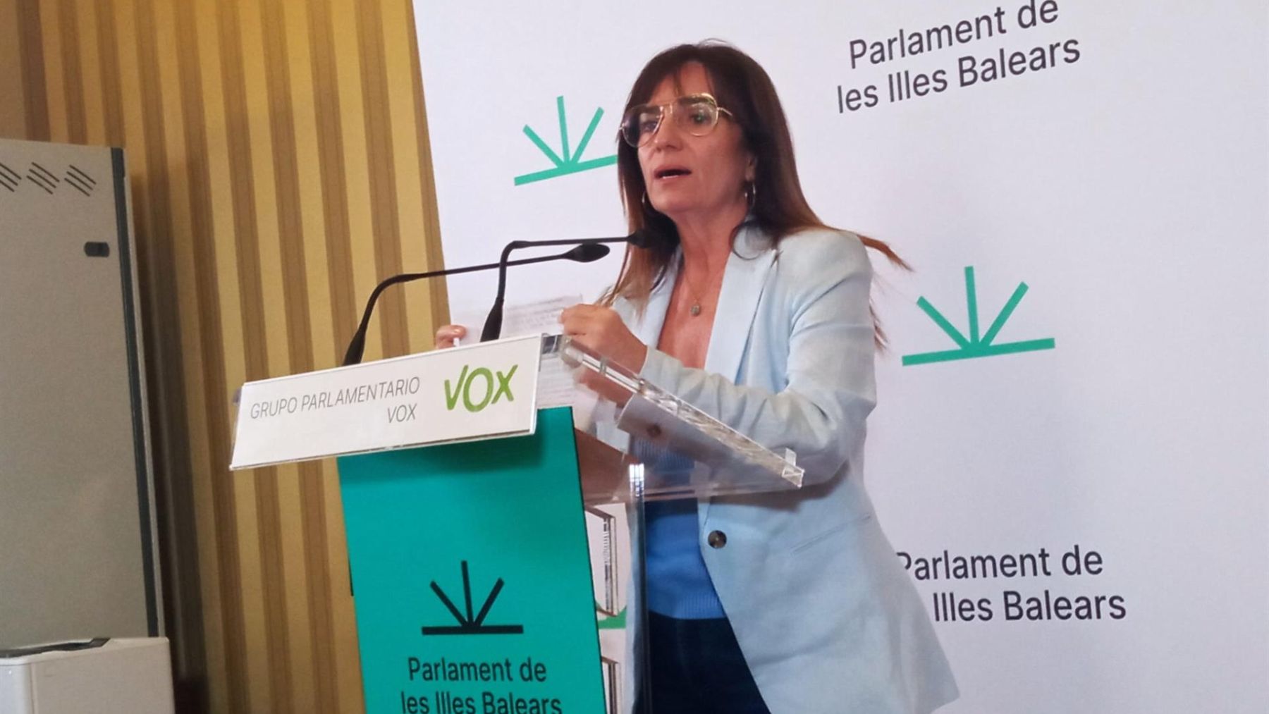 Manuela Cañadas, portavoz de Vox en el Parlament balear.