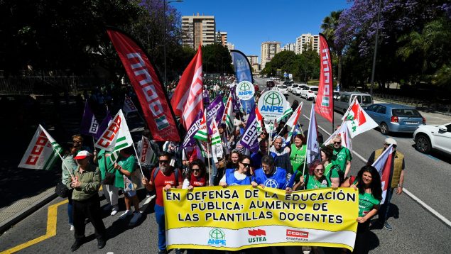 Manifestación contra el sistema educativo andaluz.