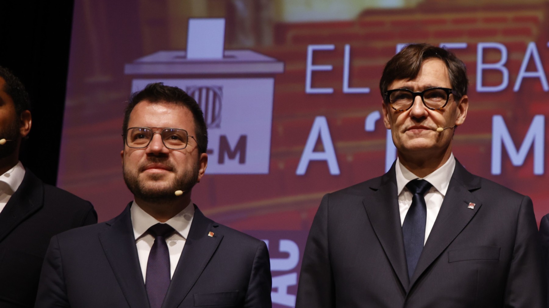El candidato de ERC, Pere Aragonès, y el candidato del PSC, Salvador Illa.