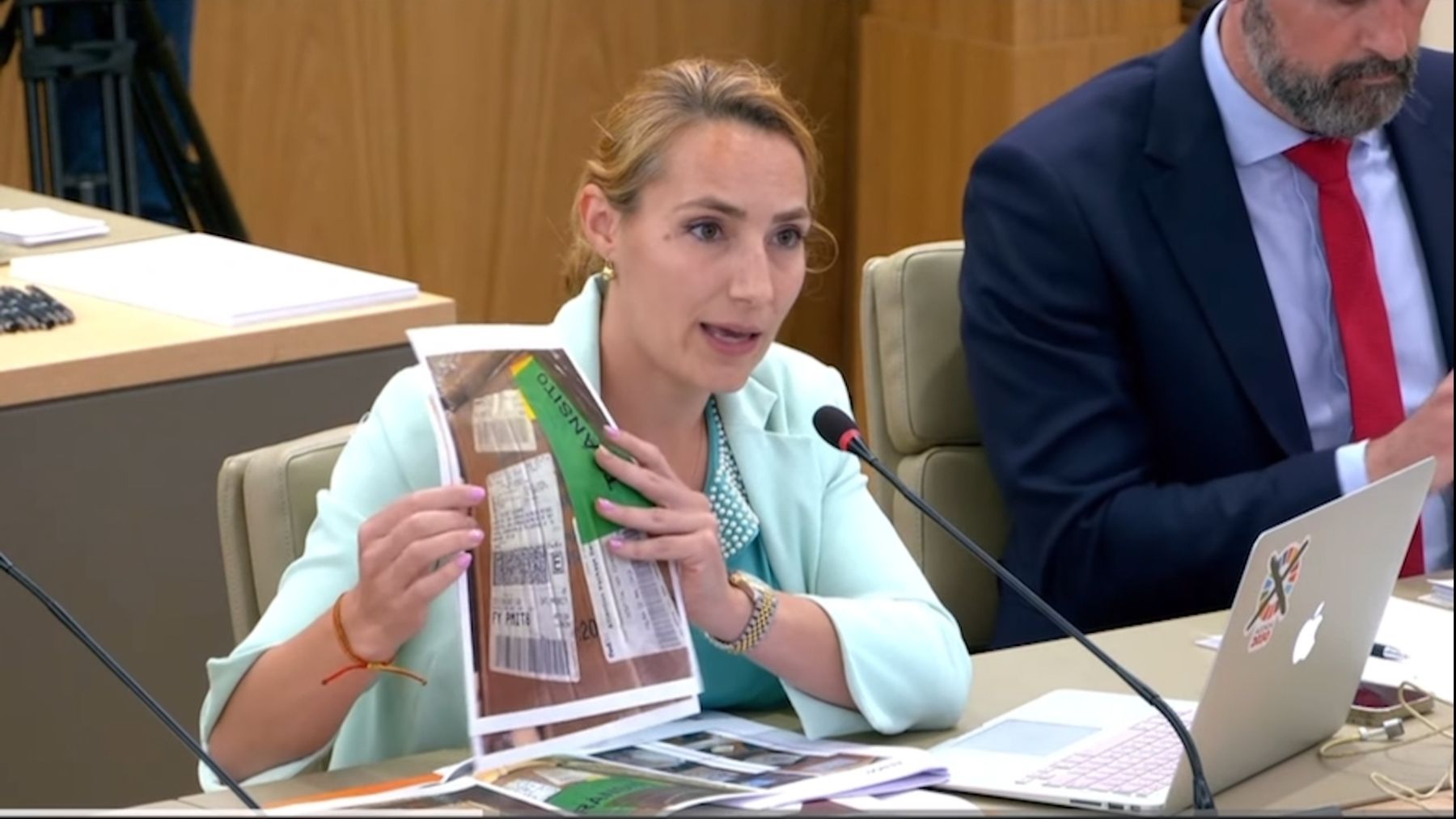 Patricia de las Heras (Vox) en la comisión de investigación del ‘caso Koldo’.