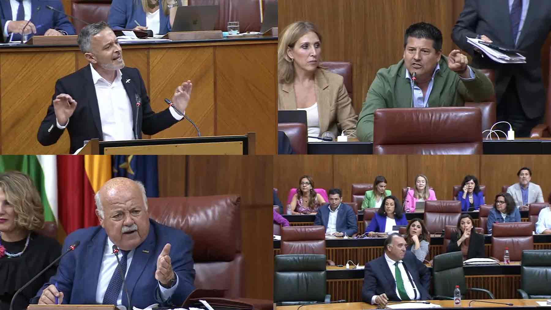 Tensión en el Parlamento de Andalucía.