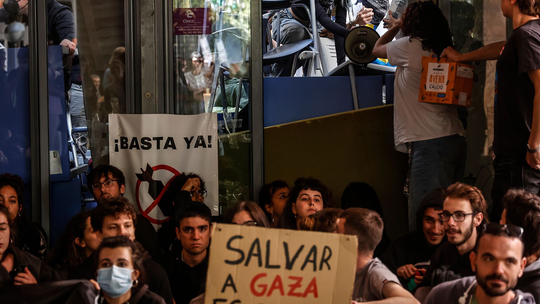 Protestas pro Palestina en la Universidad de Valencia. (Foto: EP)