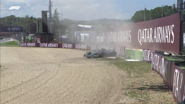 Accidente Fernando Alonso Imola