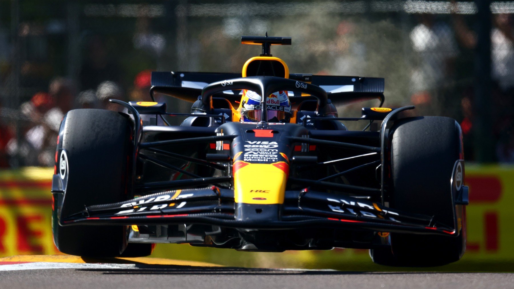 Max Verstappen en la clasificación en el circuito de Imola. (Getty)