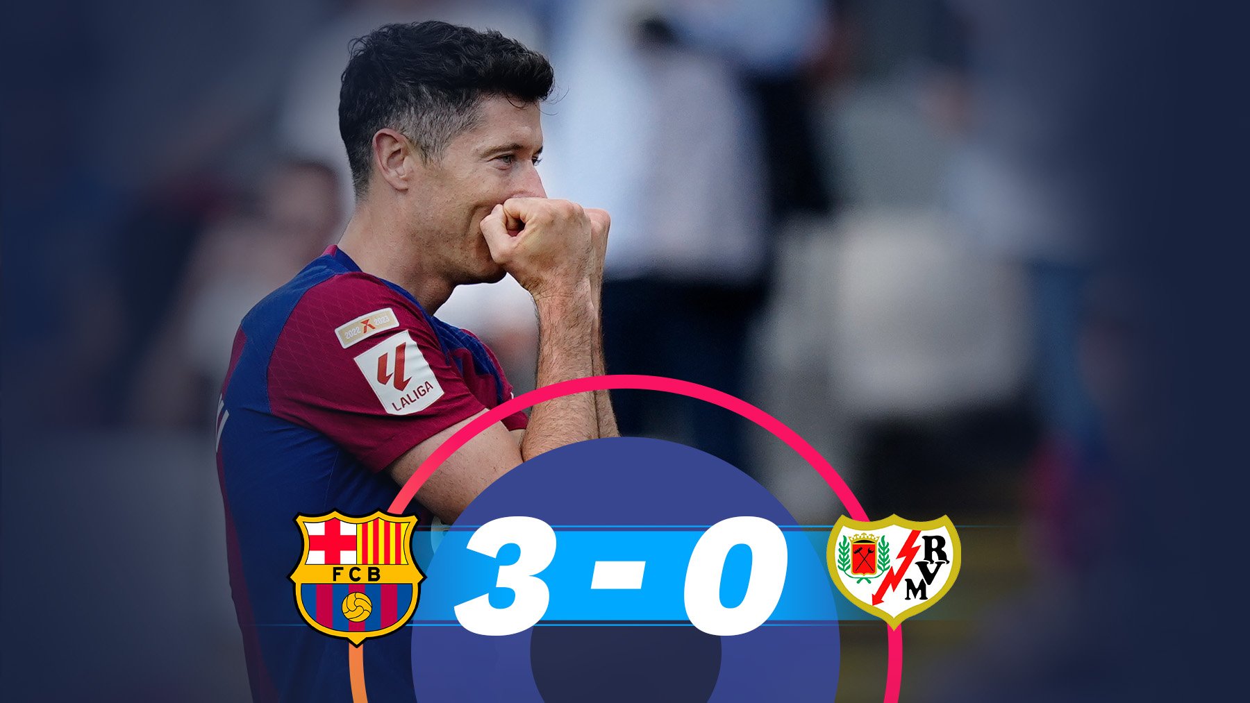 El Barcelona venció por 3-0 al Rayo.