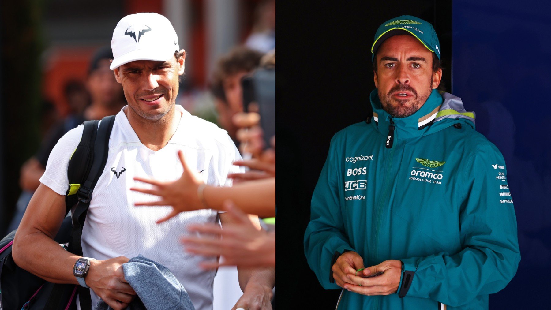 Rafa Nadal y Fernando Alonso. (Getty)