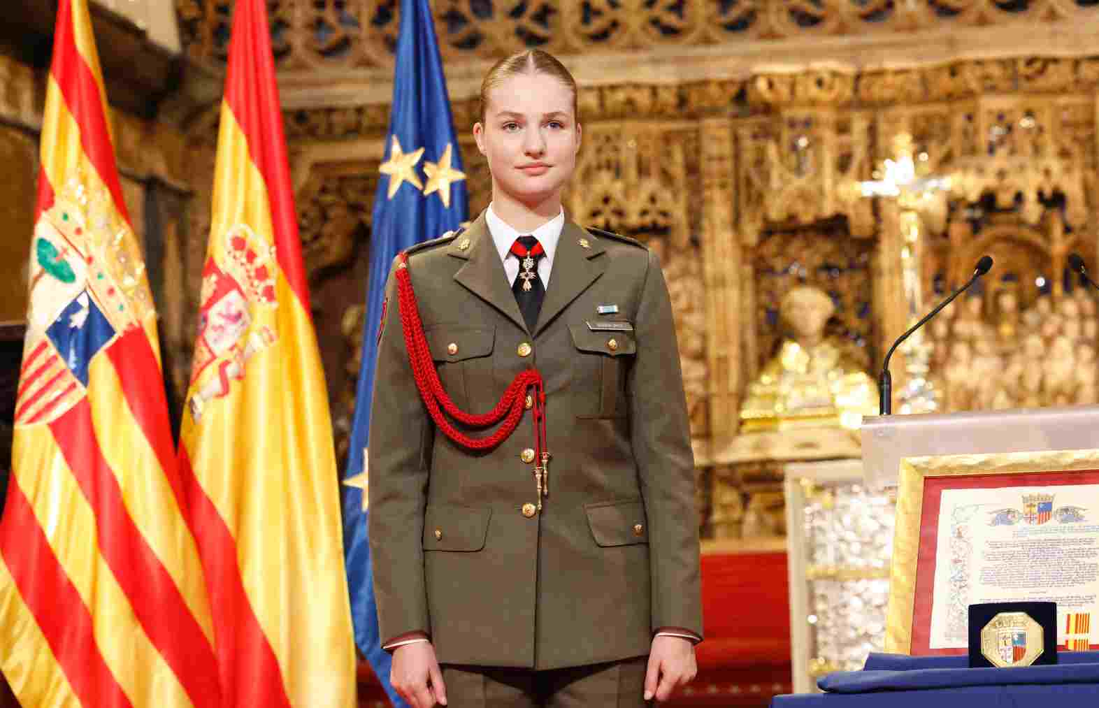 Leonor, en la Seo de San Salvador. (Foto: Casa Real)