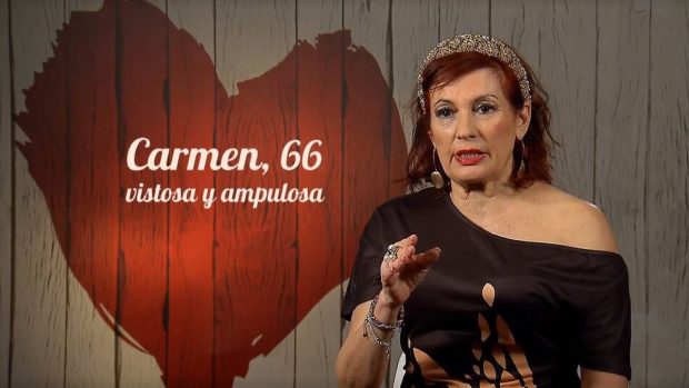 Carmen en 'First Dates'. (Mediaset)