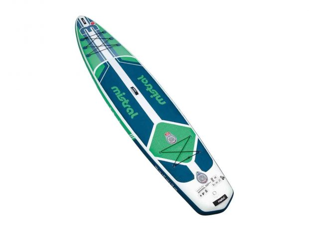 Tabla de paddle surf blanca y azul Mistral de Lidl.