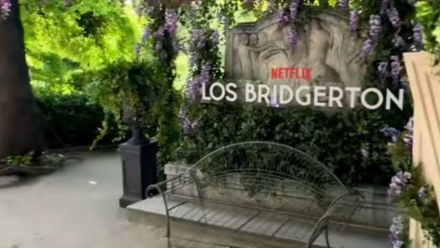 Jardín de Los Bridgerton en Madrid