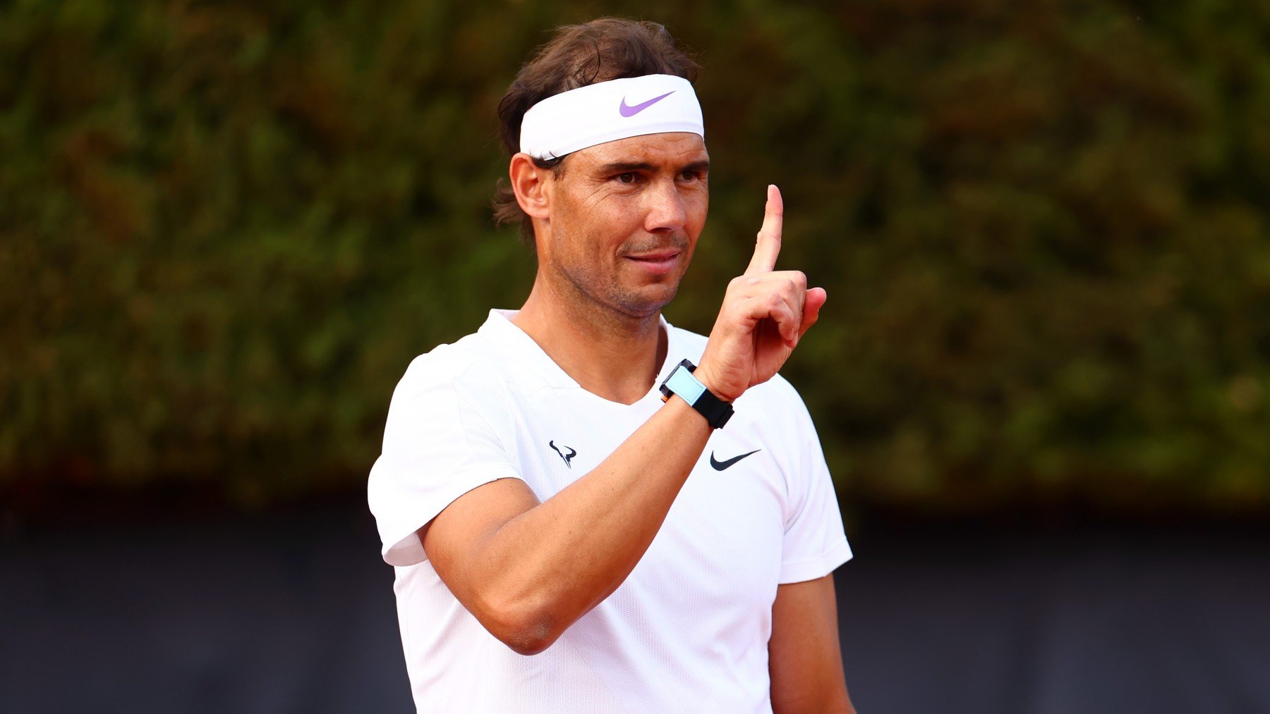 Rafa Nadal, en un entrenamiento reciente. (Getty)