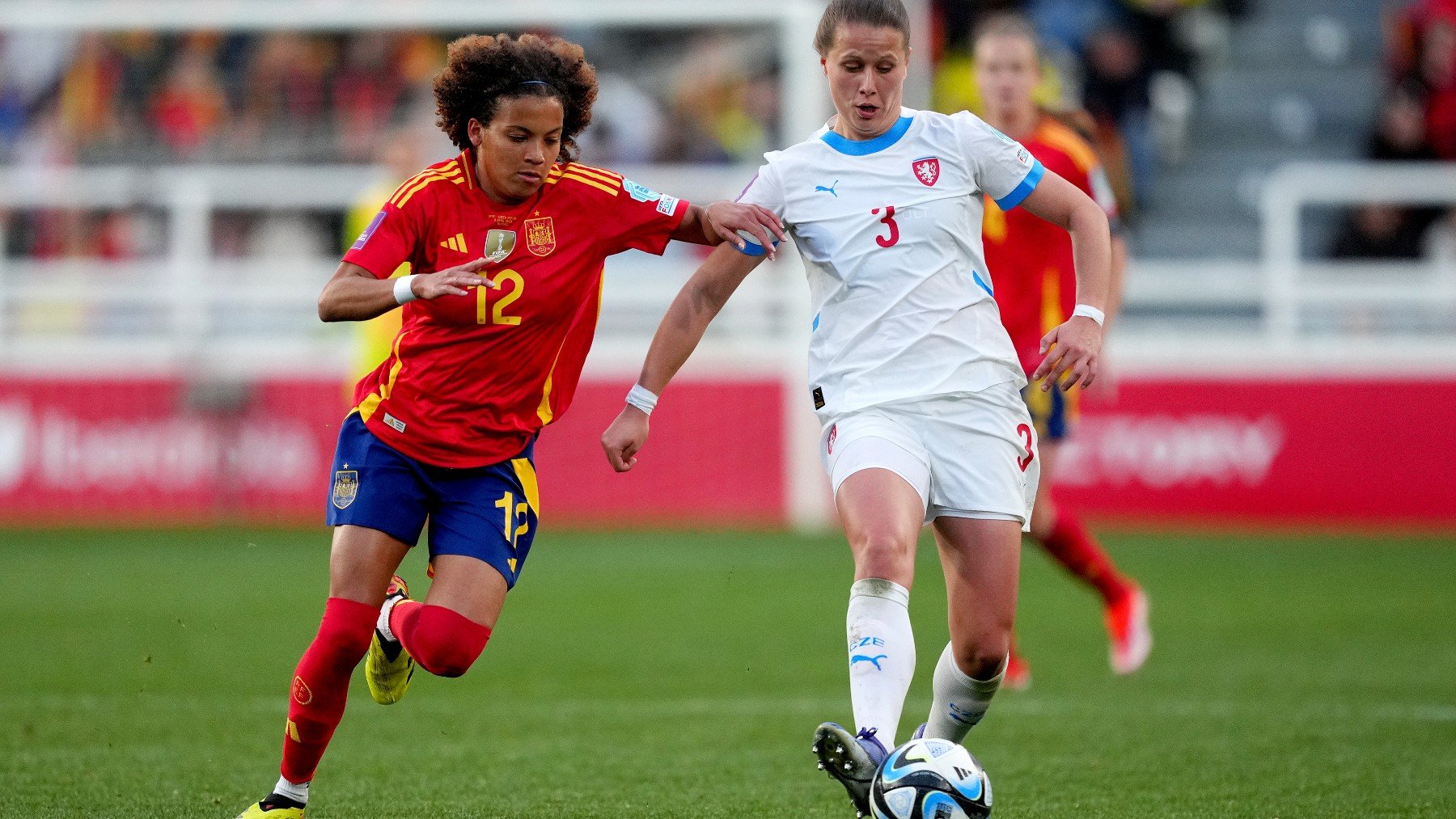 Vicky López, en un partido de España. (Getty)