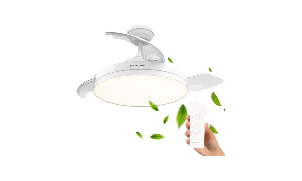 Mellerware Brizy Foldable: ventilador de techo retráctil con luz LED