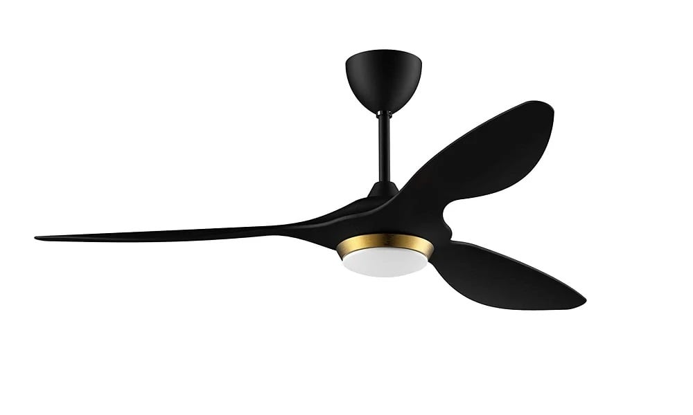 Ventilador de techo inteligente en negro