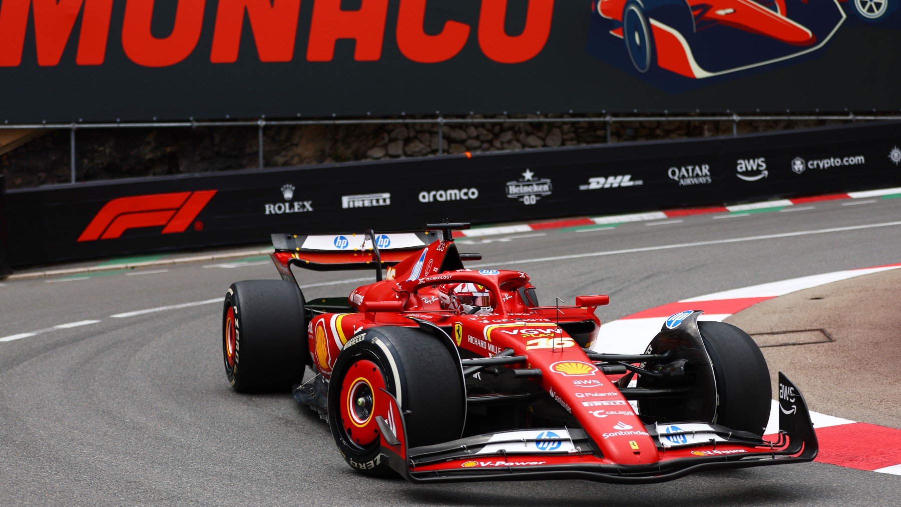 Charles Leclerc conquistó la pole del Gran Premio de Mónaco. (Getty)