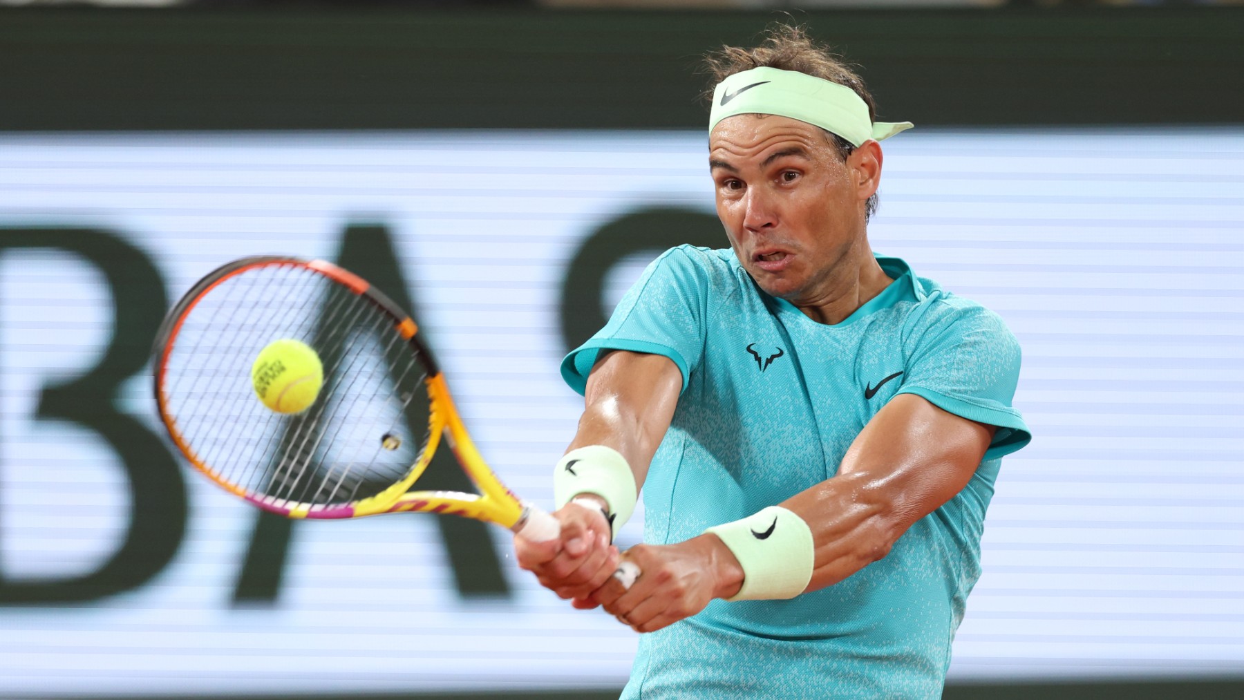 Rafa Nadal en el partido ante Zverev. (Getty)