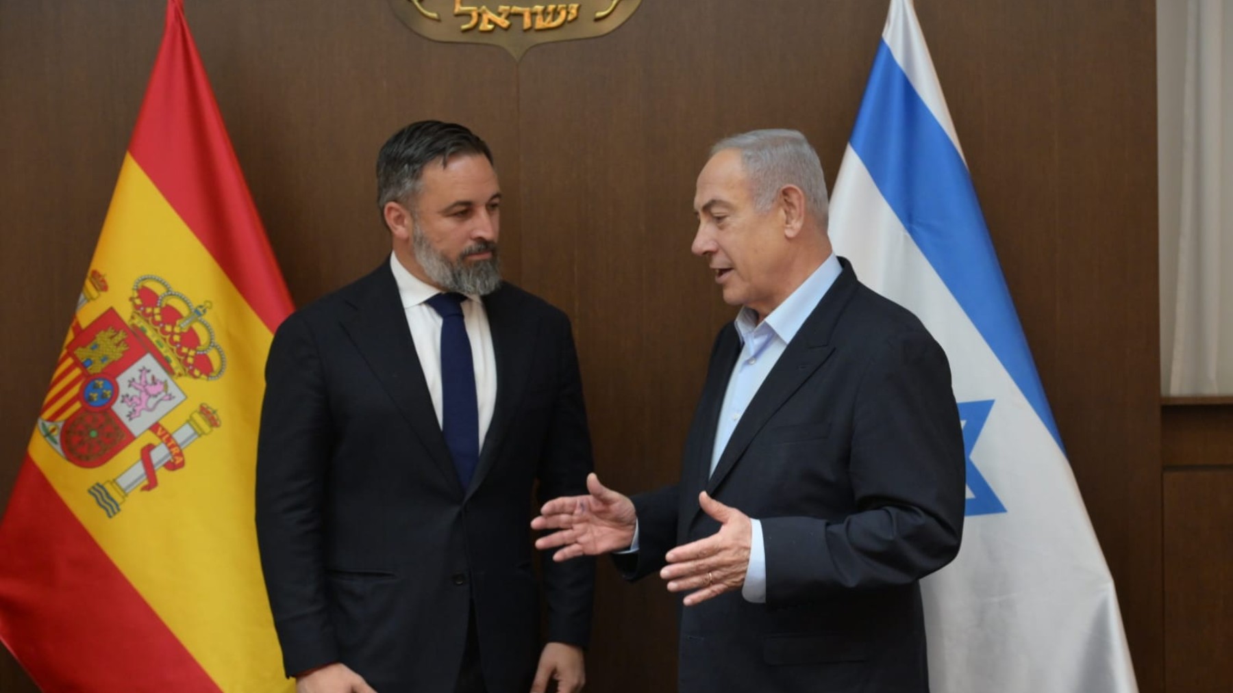 Abascal y Netanyahu en la oficina del primer ministro.