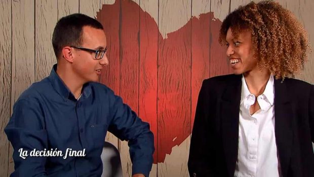 Javier y Katia en la decisión final de 'First Dates'. (Mediaset)