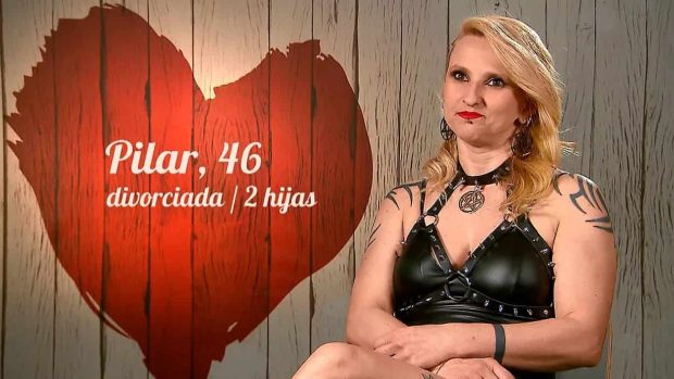 Pilar en 'First Dates'. (Mediaset)