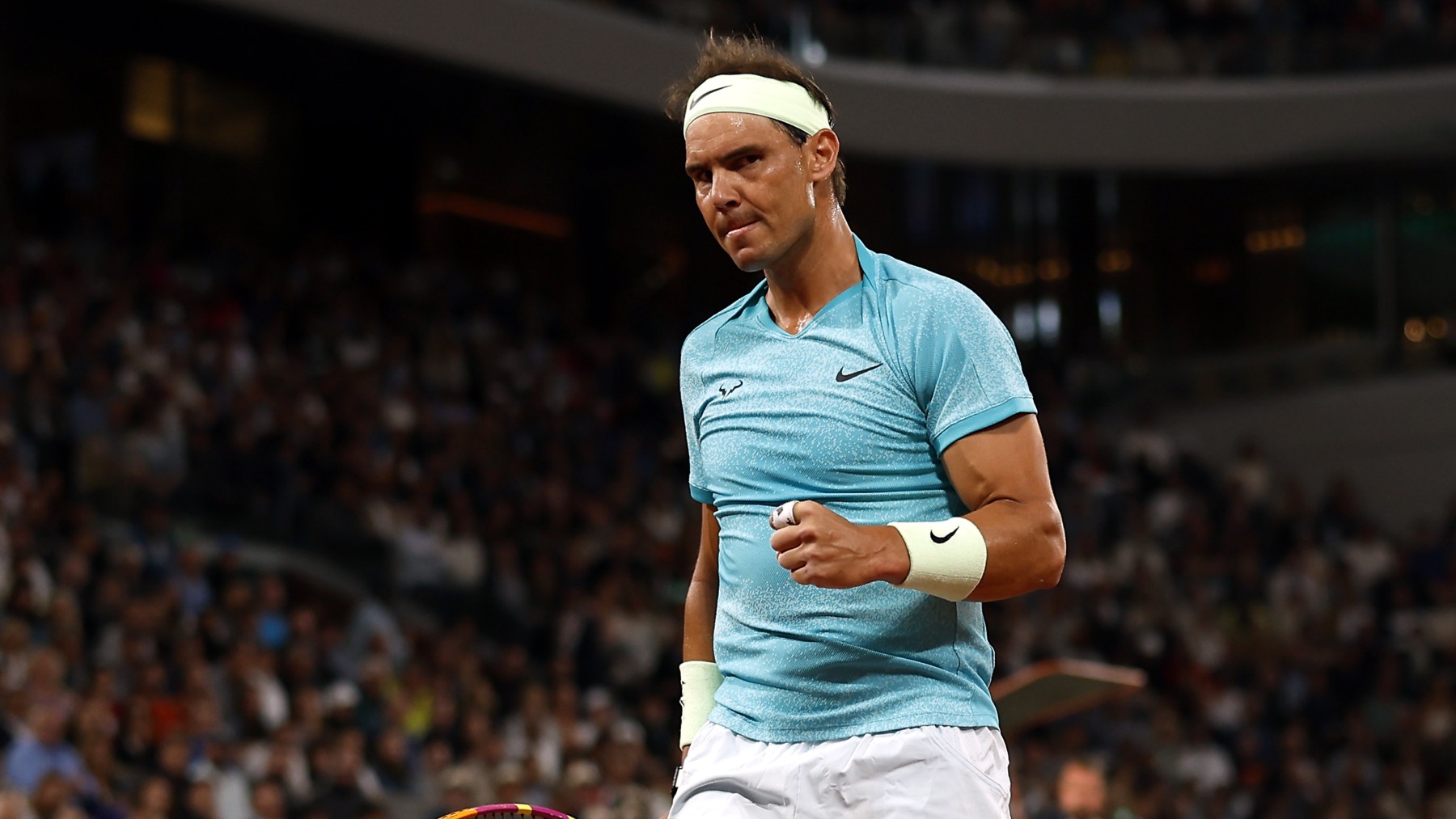 Rafa Nadal, en un momento de su partido ante Zverev. (Foto: EFE)