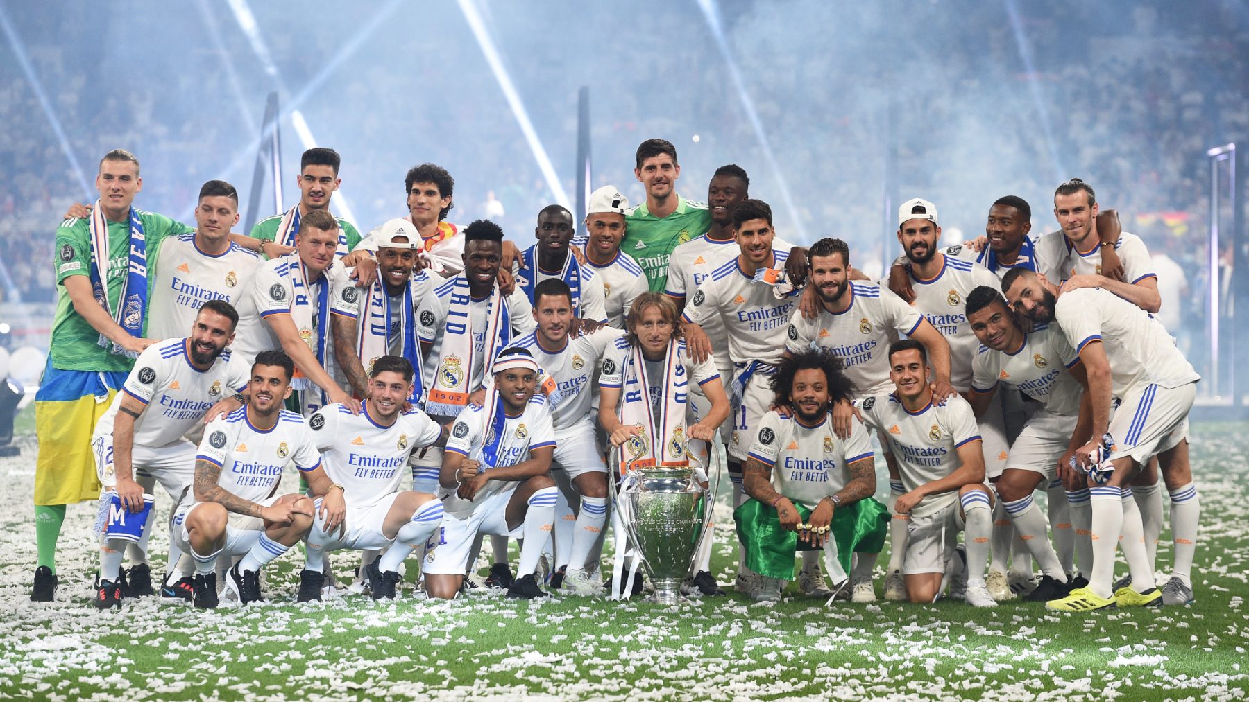 El Real Madrid celebra la Decimocuarta. (Getty)