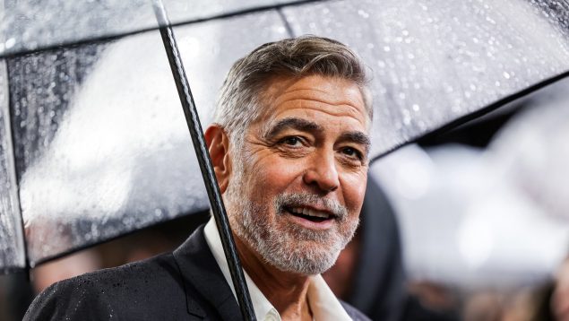 George Clooney en Londres durante la promoción de una película