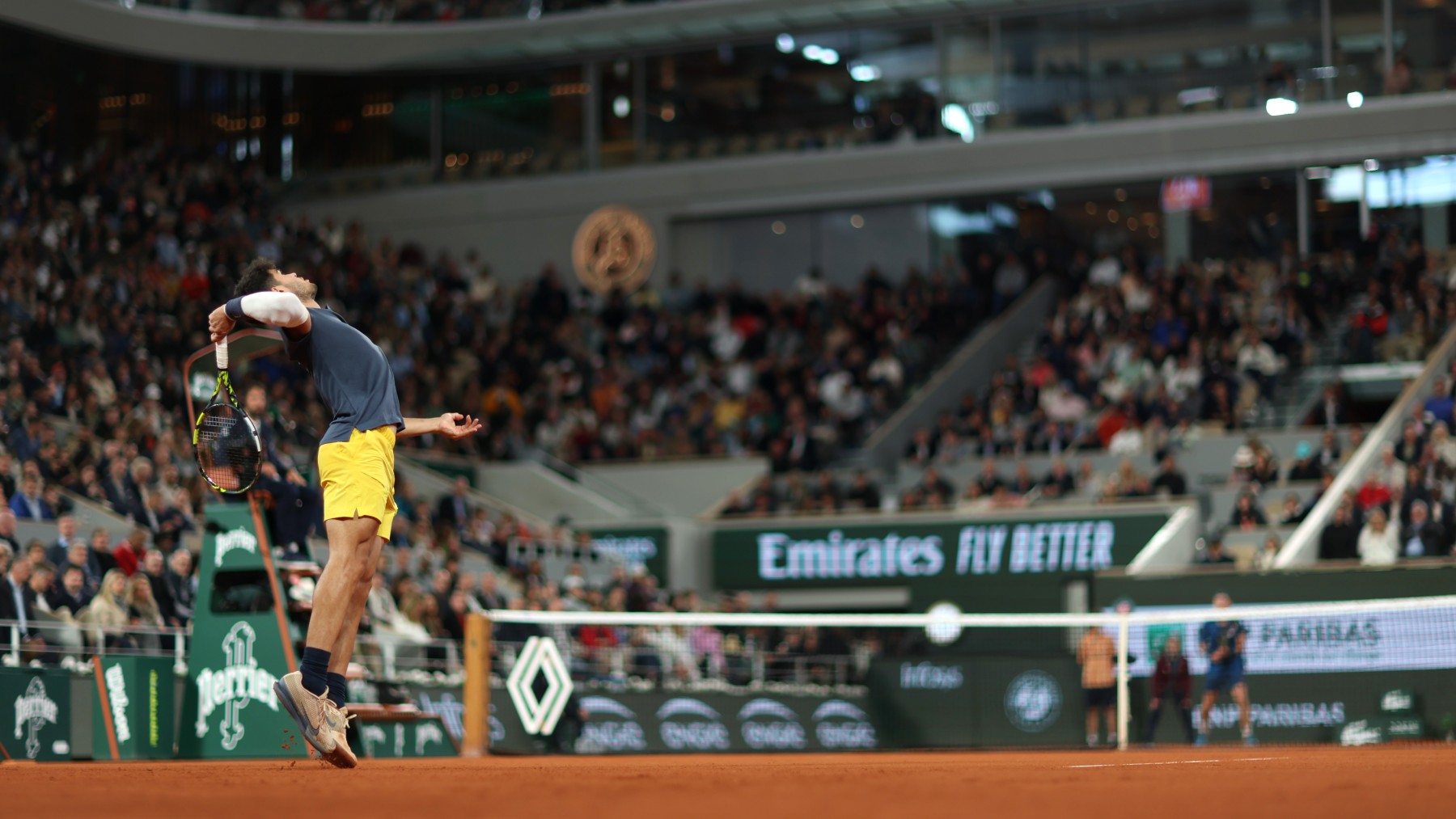 Imagen de un partido de Alcaraz en Roland Garros. (EFE)