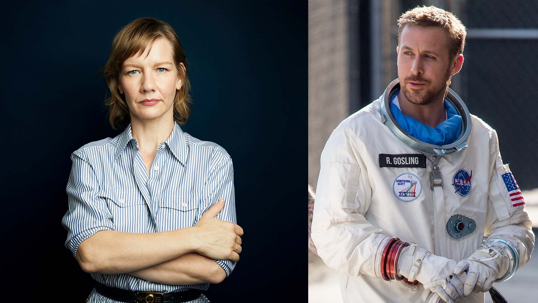 Sandra Hüller (TAYLOR JEWELL) y Ryan Gosling en ‘First man’.