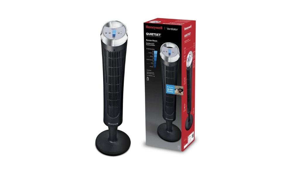 Ventilador de torre con indicador de temperatura de Honeywell