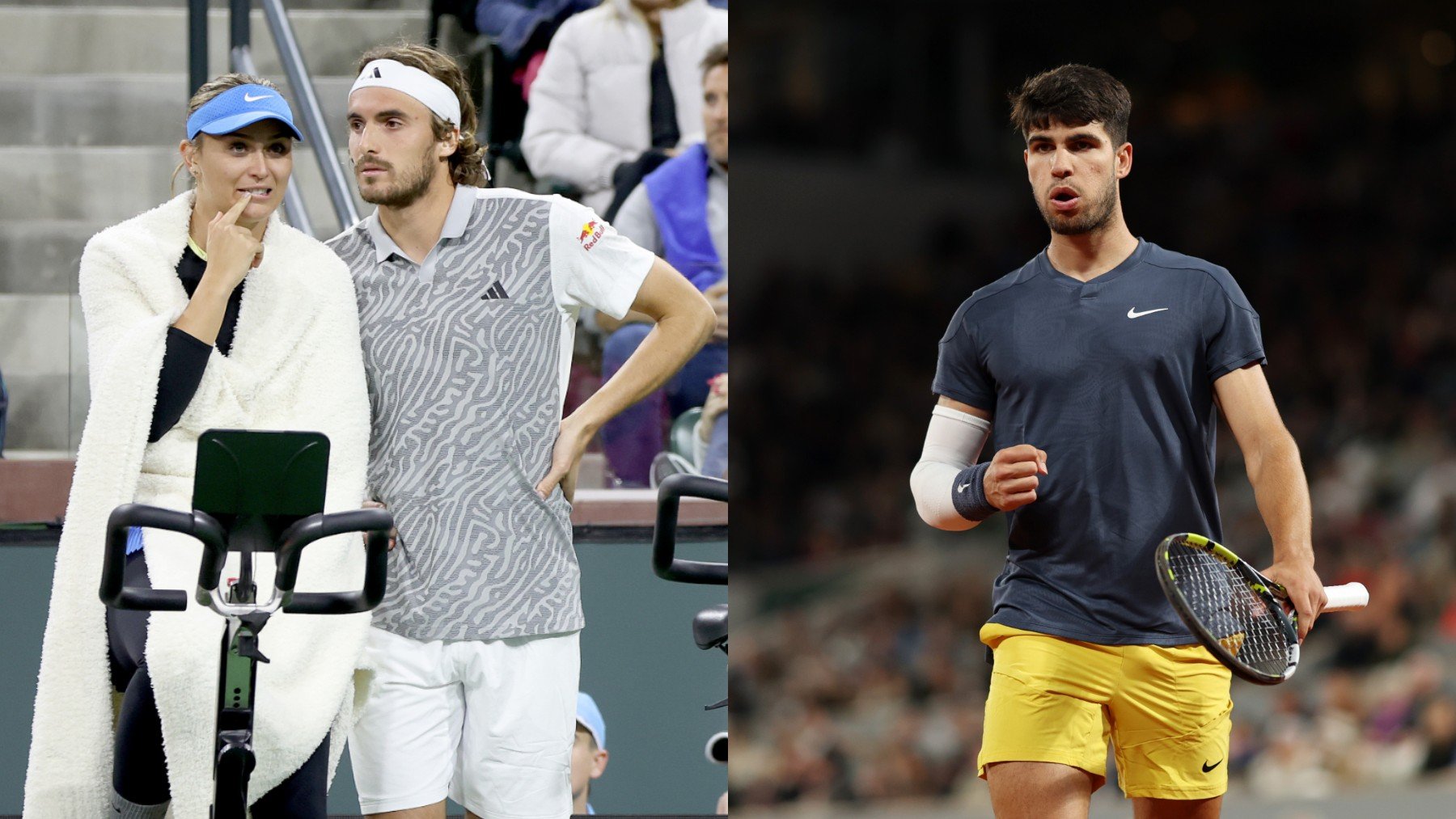 Paula Badosa, Tsitsipas y Alcaraz. (Fotos: Getty)