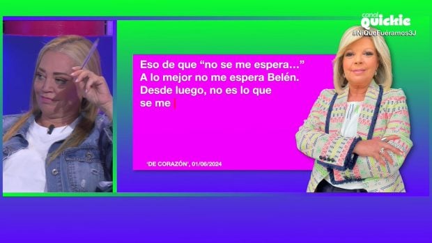 Terelu Campos vuelve a atacar a Belén Esteban desde el programa 'DCorazón' (Canal Quickie).
