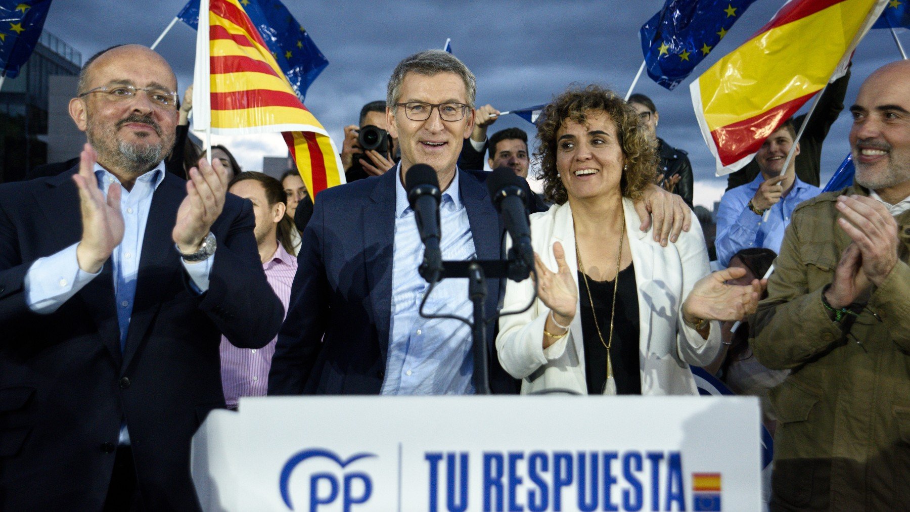 Feijóo, Montserrat, Fernández y Sirera. (Foto: EP)