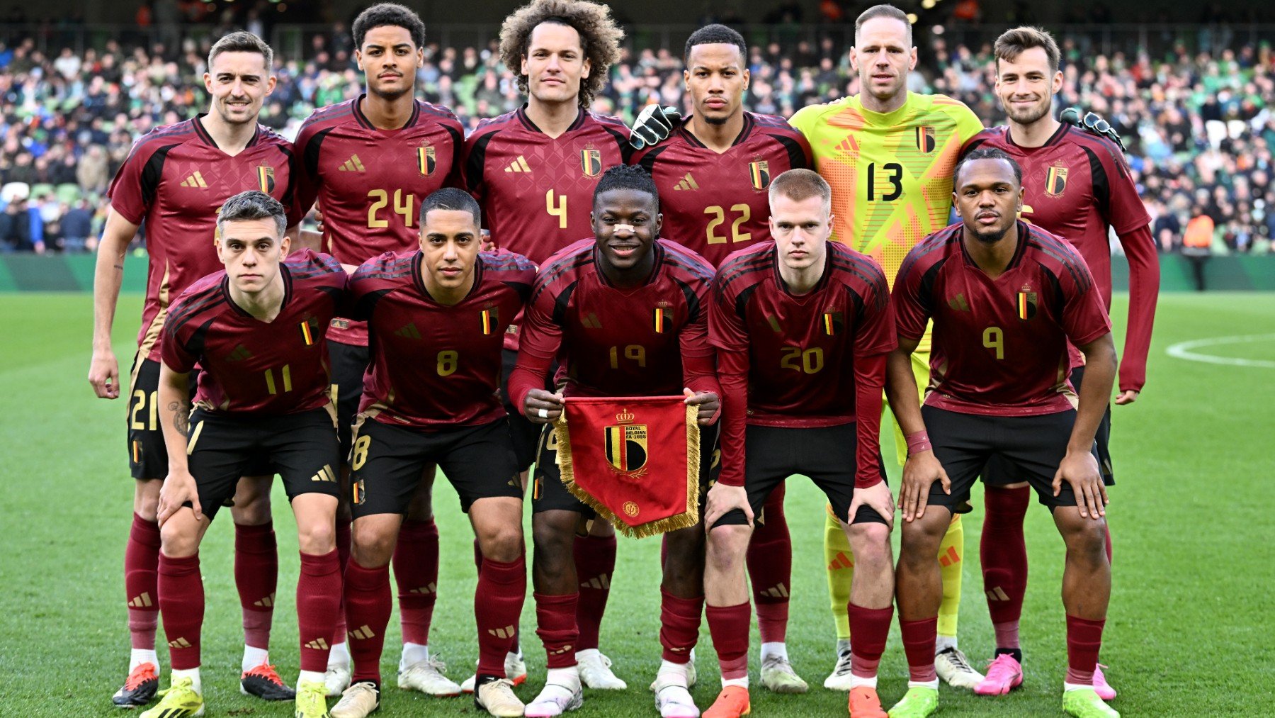 Los jugadores de Bélgica, antes de un partido. (Foto: Getty)