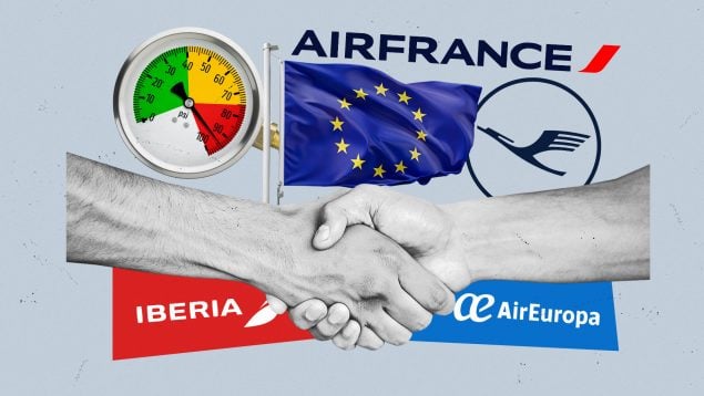 Air France y Lufthansa presionan a Bruselas para que Iberia ceda más rutas de Air Europa si se fusionan