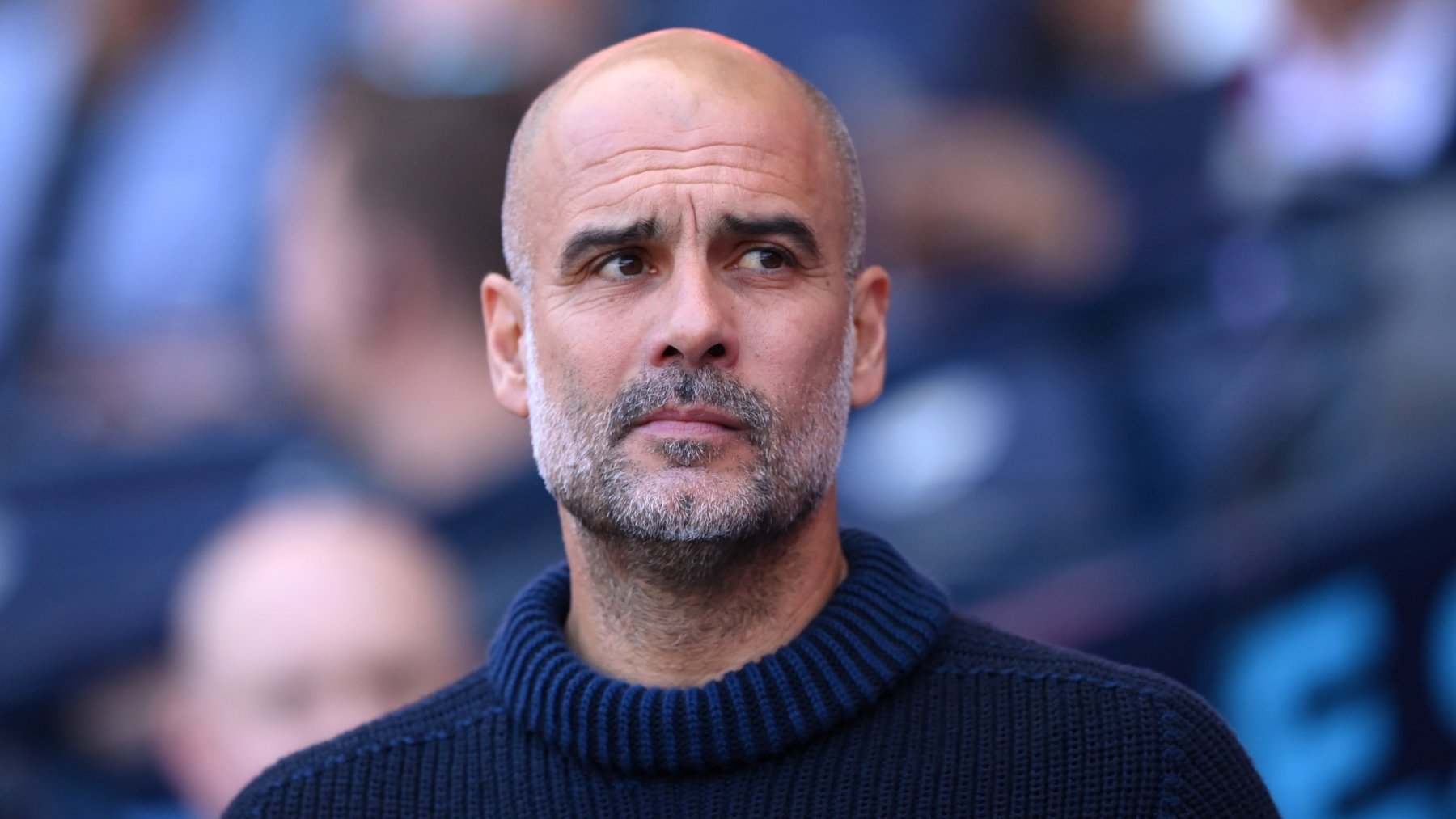 Pep Guardiola, en un partido del Manchester City. (Getty)