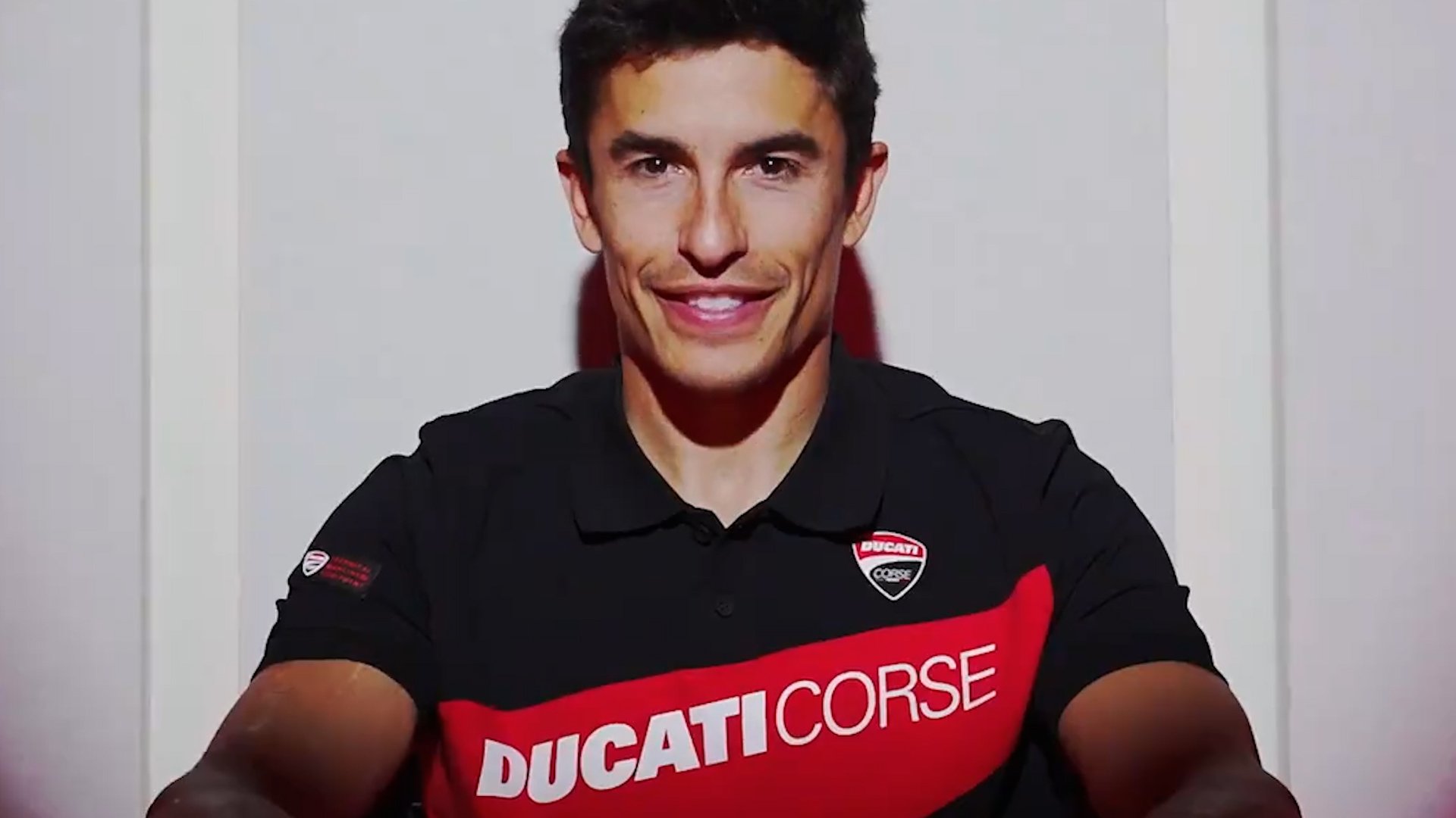 Marc Márquez, tras anunciar su fichaje por Ducati. (Captura de pantalla)