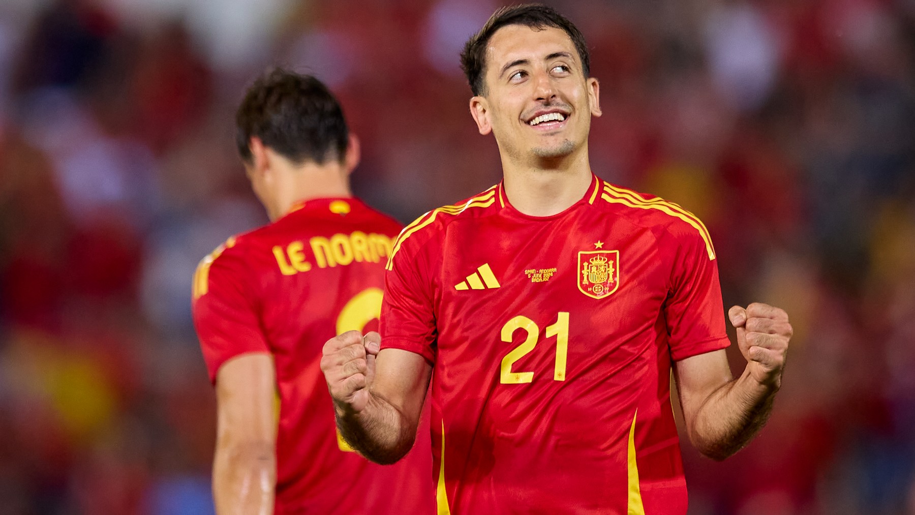 Oyarzabal durante un partido con España. (Getty)