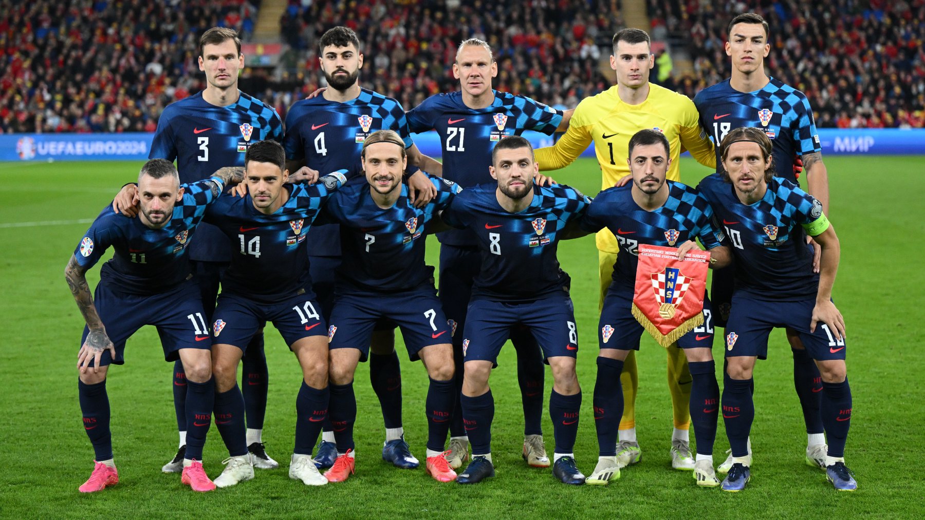 Imagen de la selección de Croacia en un partido previo a la Eurocopa 2024. (Getty)