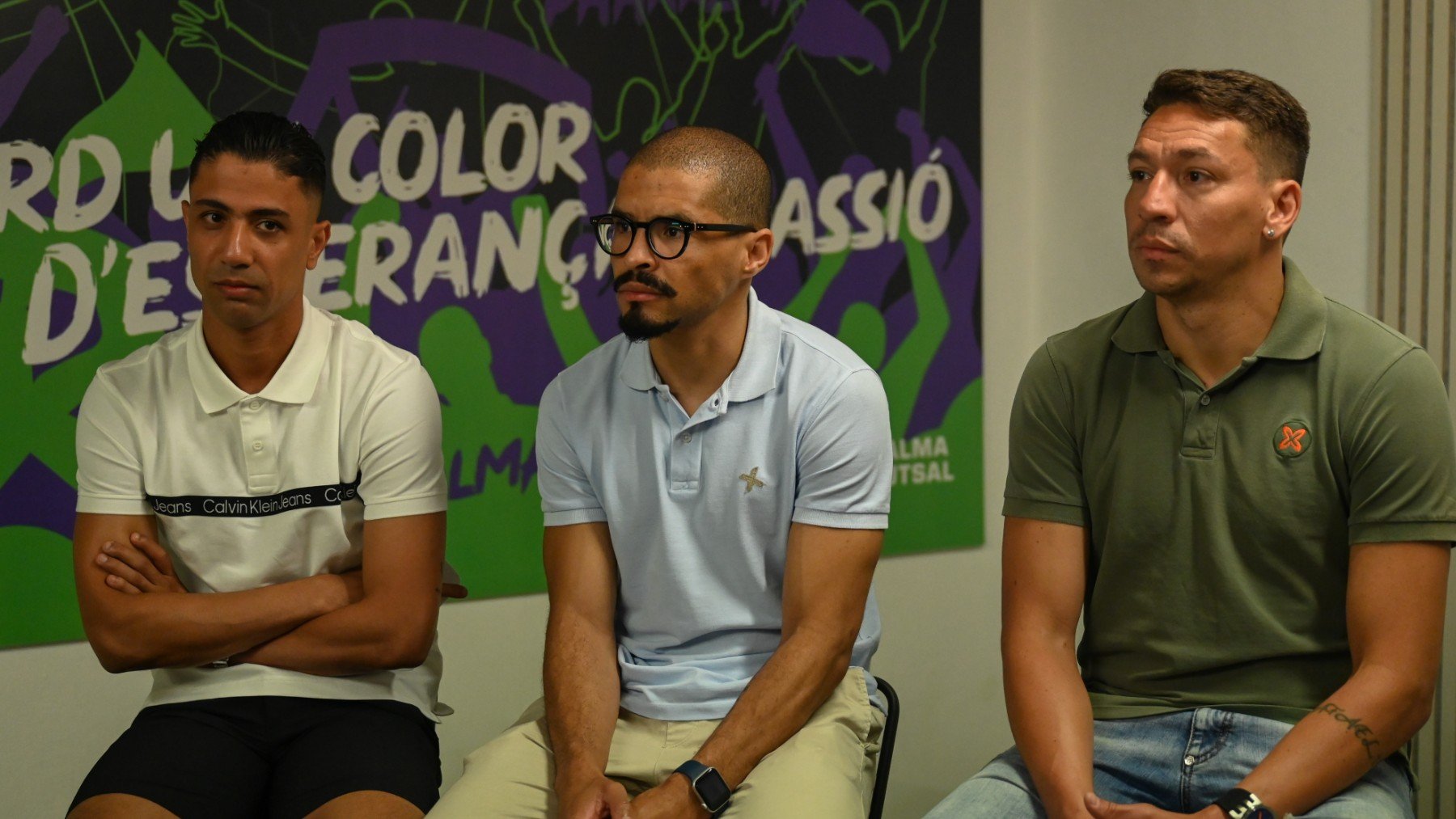 Tayebi, Vilian y Rómulo, en la rueda de prensa.