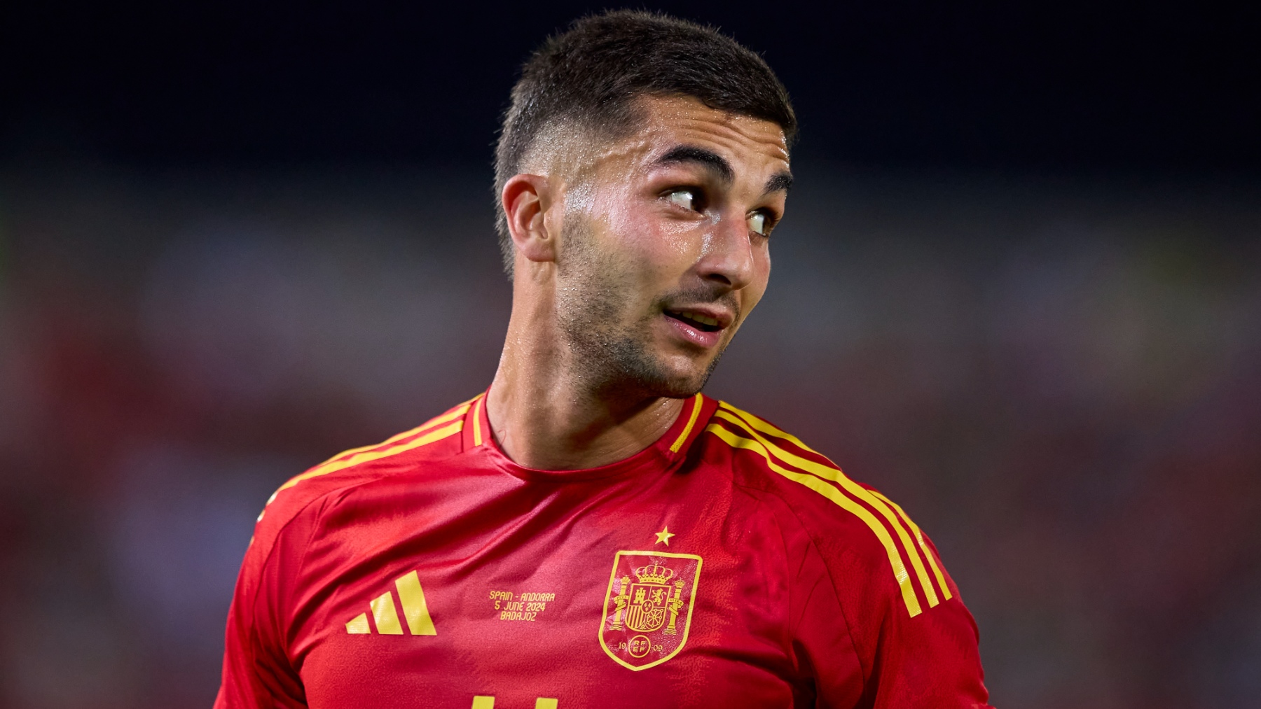Ferran Torres en el partido con la selección española frente a Andorra. (Getty)