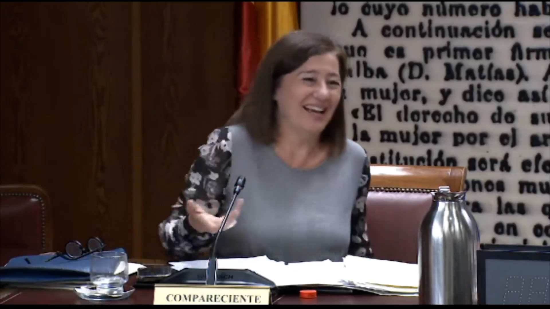Francina Armengol en la comisión del Senado.
