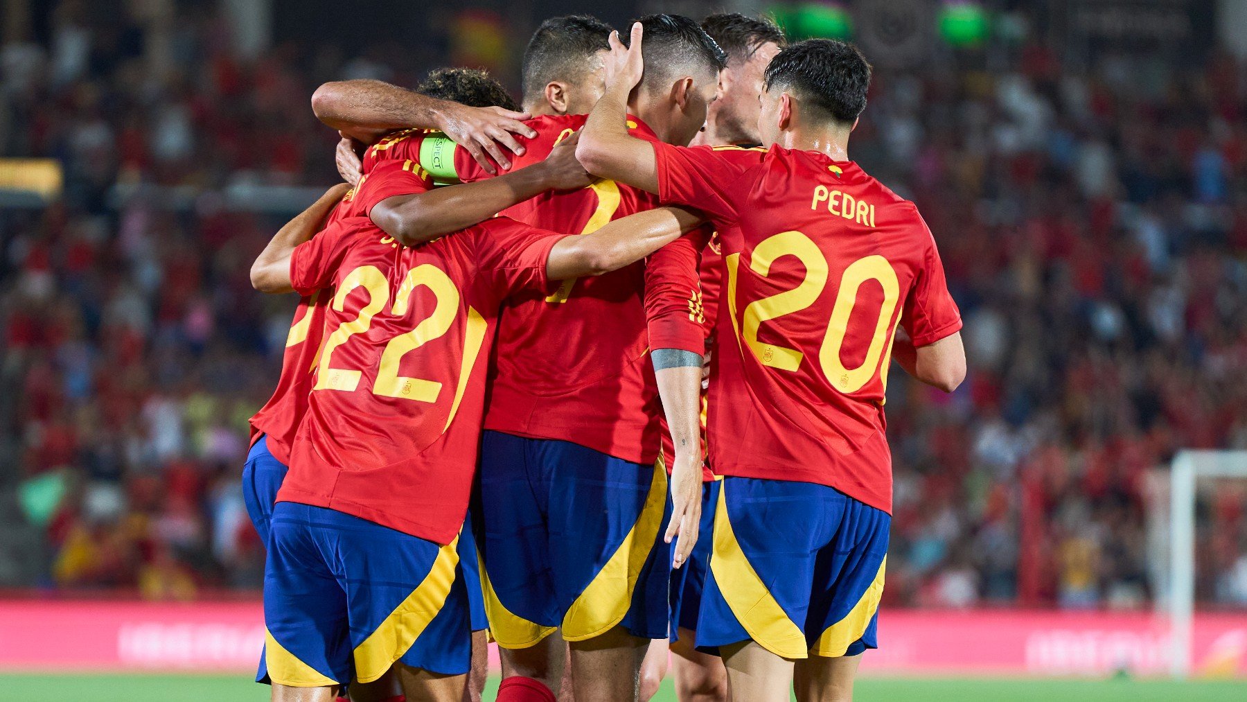 España celebra un gol. (Getty)