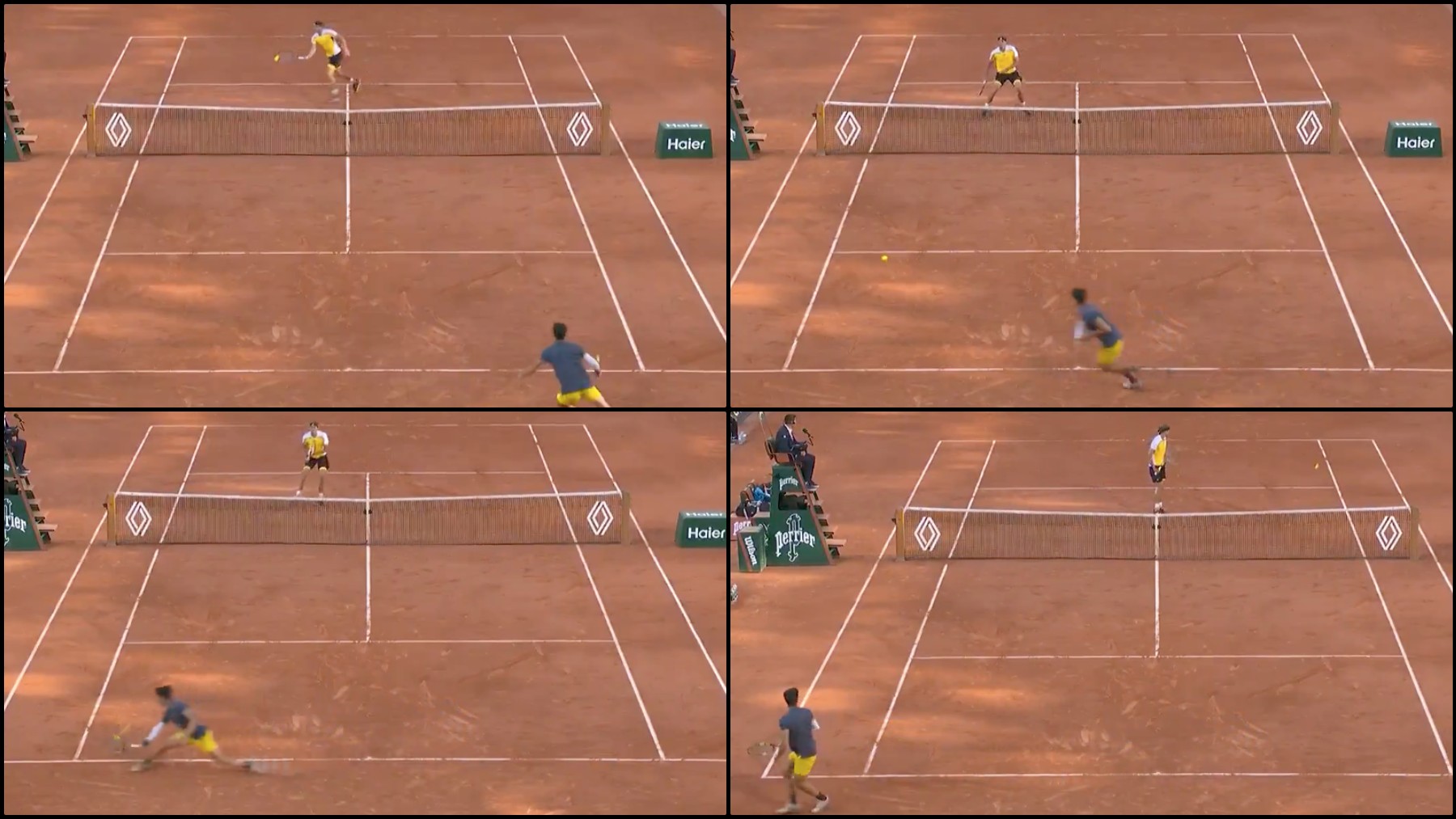 Secuencia del puntazo de Alcaraz en la final de Roland Garros.