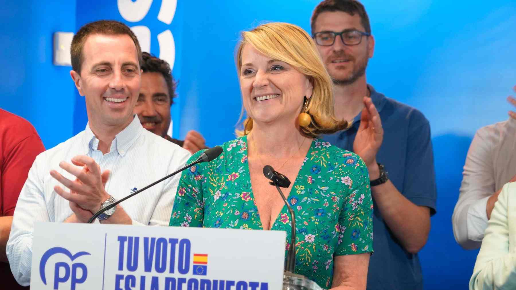 La eurodiputada del PP Rosa Estaràs, en declaraciones a los medios.