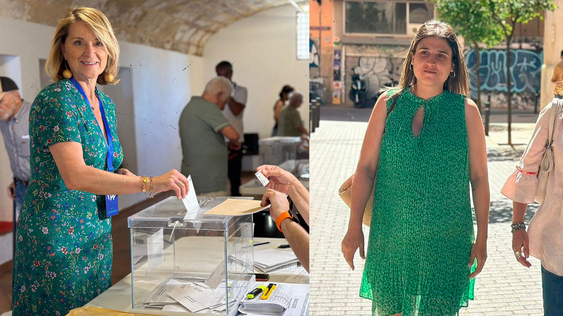 La candidata del PP balear, Rosa Estaràs, y la candidata del PSIB, Alícia Homs.