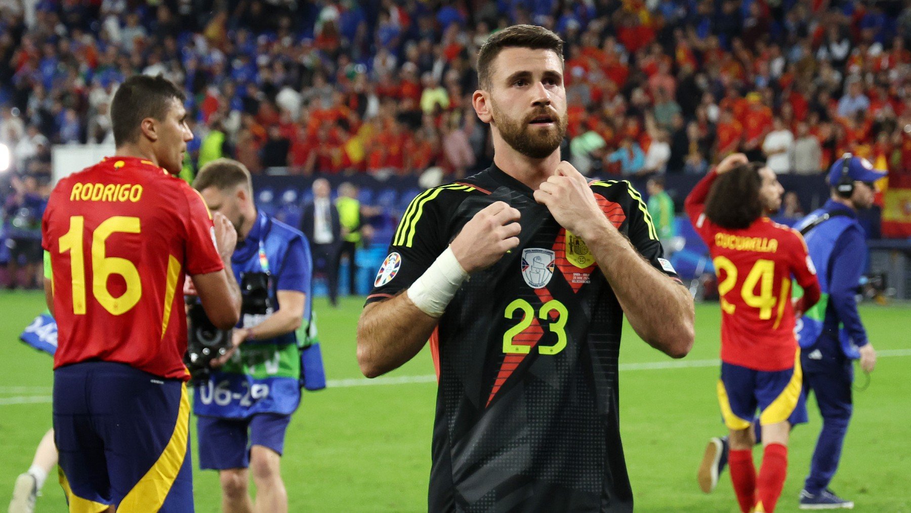 Unai Simón, en un partido de España en la Eurocopa 2024. (Getty)