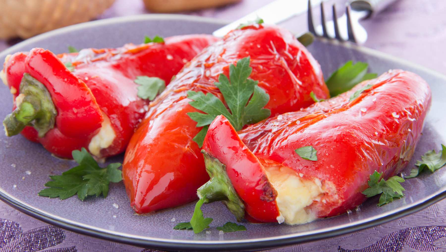 Pimientos rellenos de bacalao.