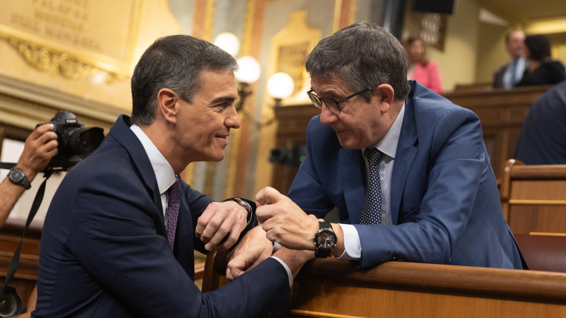Pedro Sánchez y Patxi López. (Foto: EP)