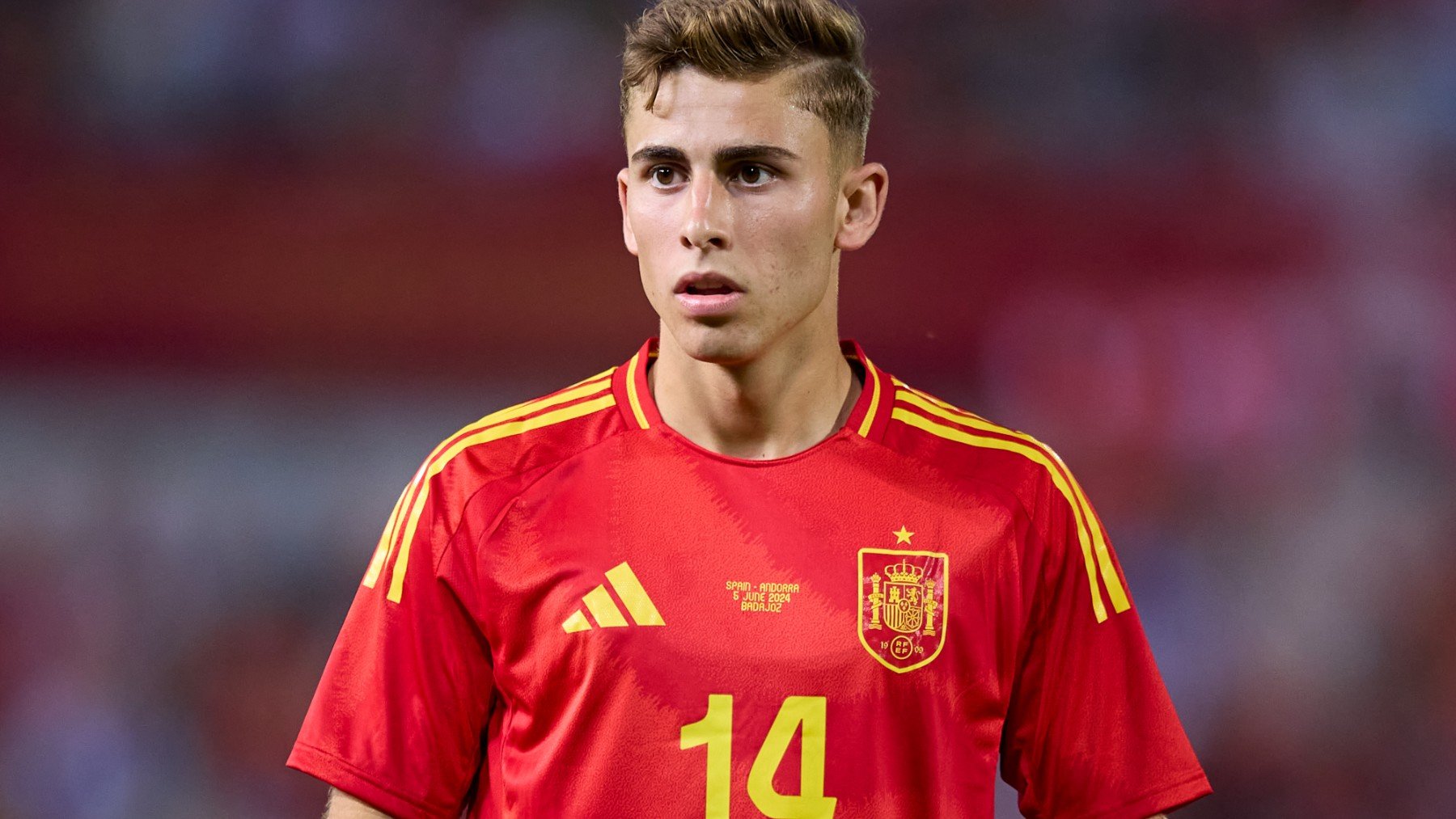 Fermín López, con la selección española. (Foto: Getty)