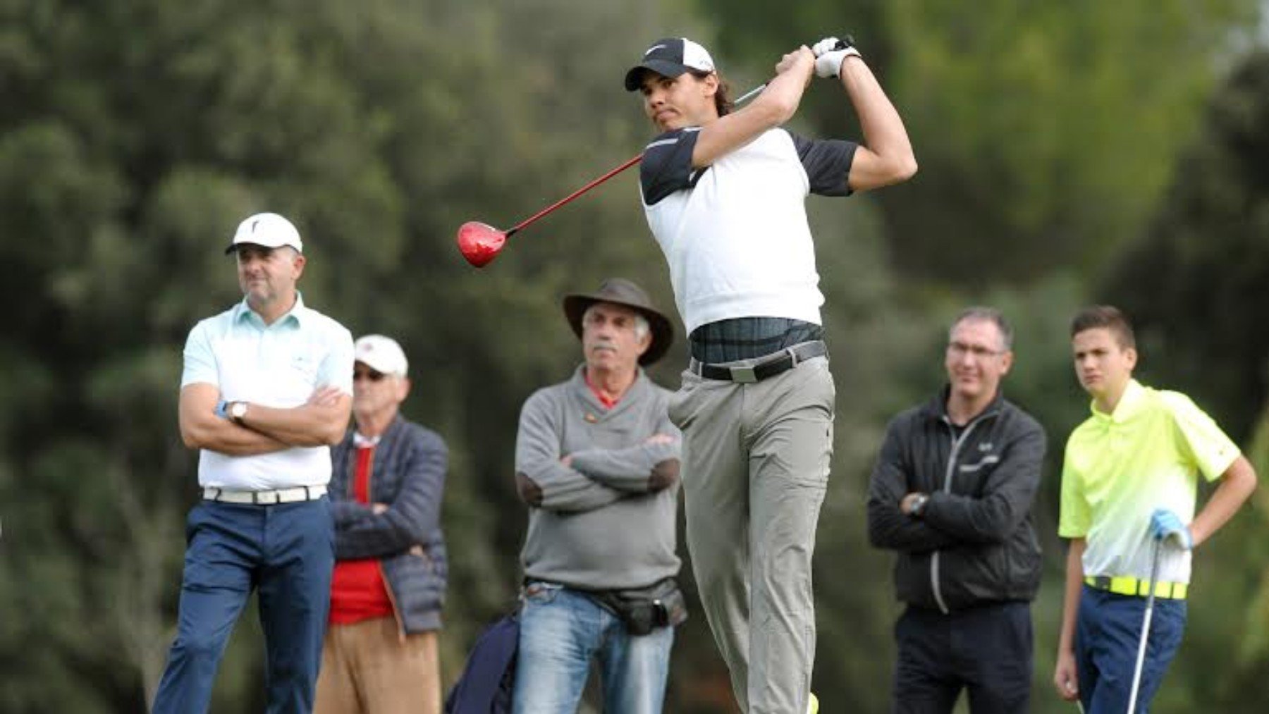 Rafa Nadal, jugando en Pula Golf.